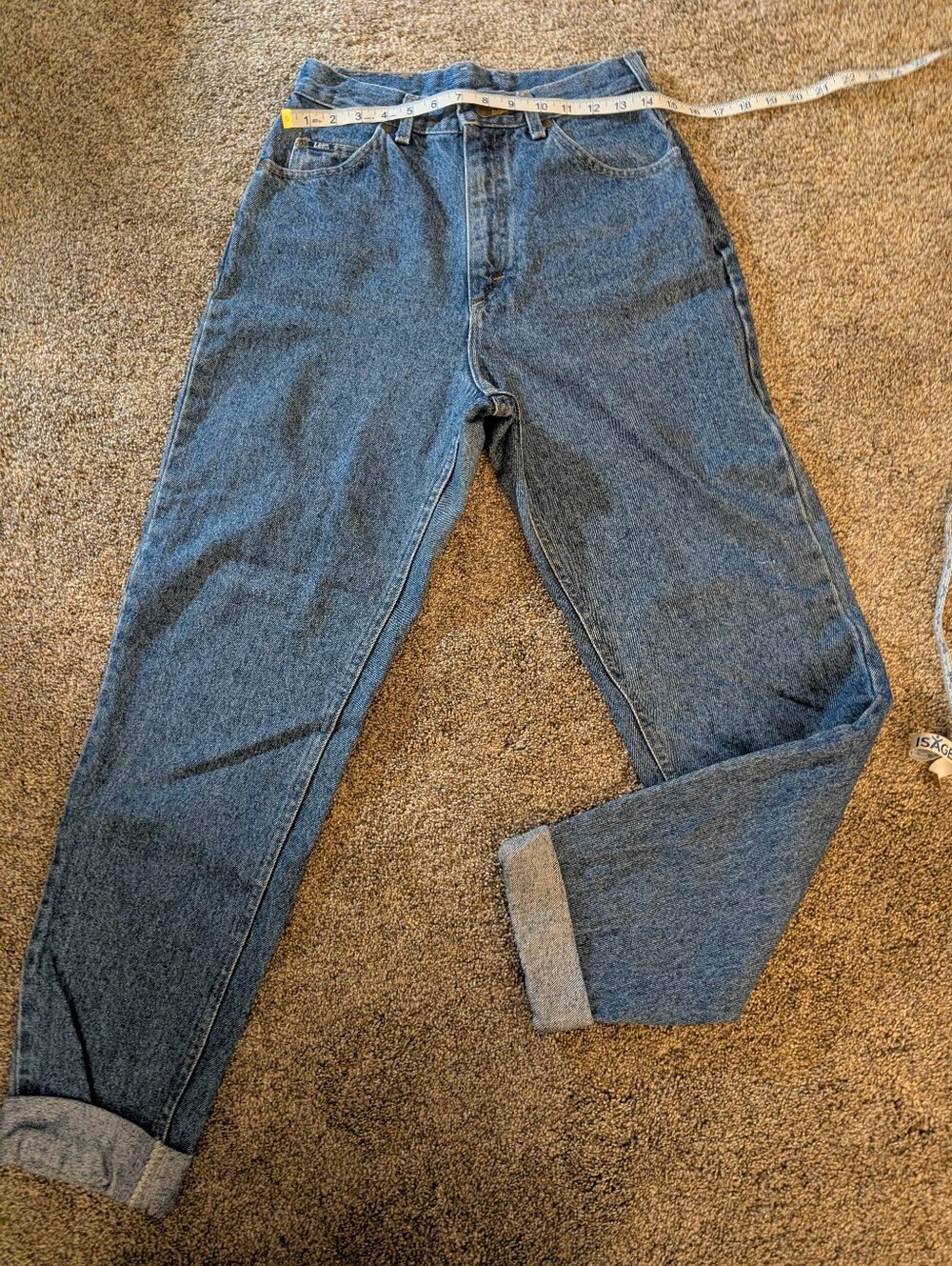 Lee Women's Relaxed Straight Denim Jeans in Medium Blue Wash Size 10 Long EUC